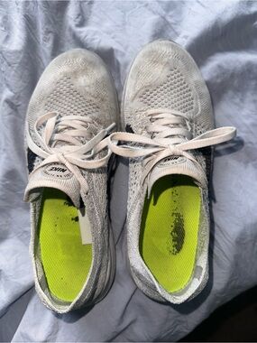 Nike White Knit Running Shoes